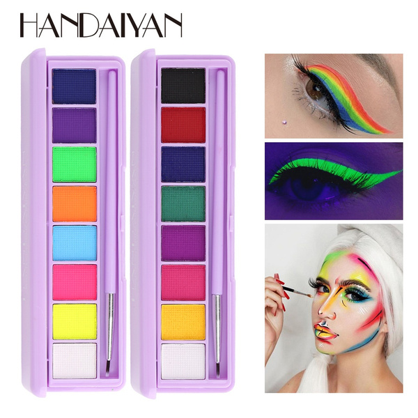 8colors/set Water soluble Human body painting paste Eyeshadow