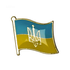 countryflagbadge, Pins, Brooch Pin, ukrainiannationalflagbrooch