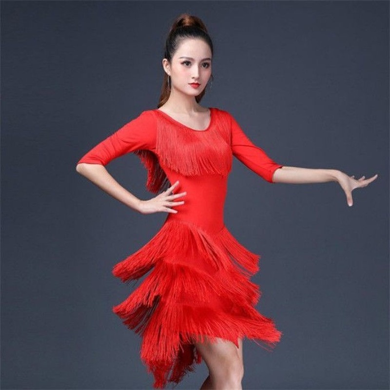 Robe De Danse Latine Femme – Compétition, Salsa, Rumba (taille US10/UK12, Neuve)