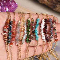 Chokers Necklaces, Turquoise, quartz, Chain