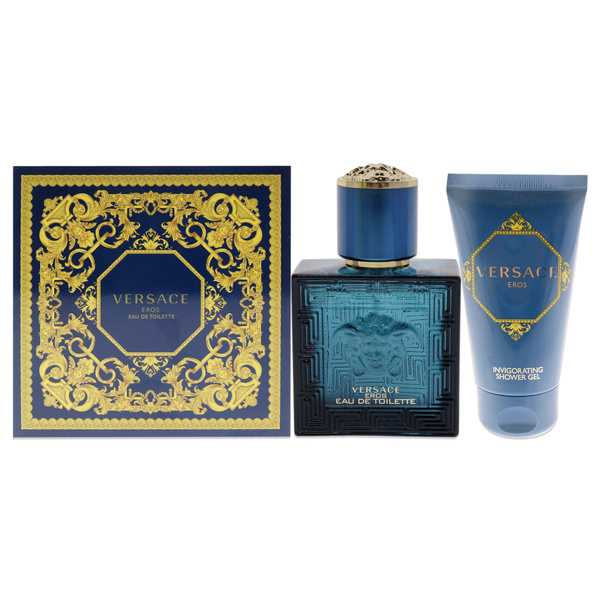 Versace Eros by Versace for Men 2 Pc Gift Set 1oz EDT Spray 1.7