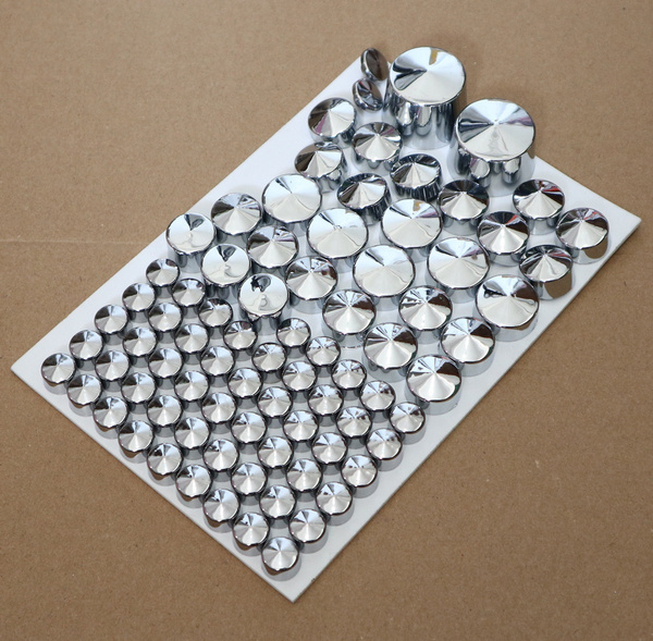76pcs Chrome Bolt Topper Caps Cover Fit For Harley Dyna Glide Twin Cam 1991-2013
