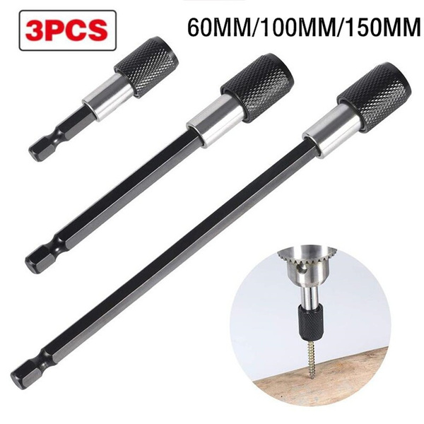 3Pc 1/4 Inch Hex Shank Quick Release Screwdriver Magnetic Bit Holder ...