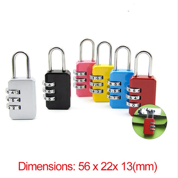 Zinc Alloy 3 Digit Dial Combination Lock Suitcase Luggage Code Password