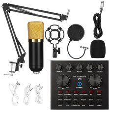 Microphone, microphonewithstand, livesoundcard, studiomicrophoneset