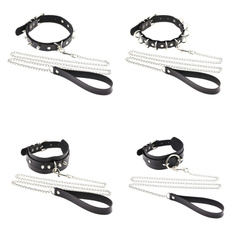 Punk jewelry, Chain Necklace, Leather belt, Jewelry