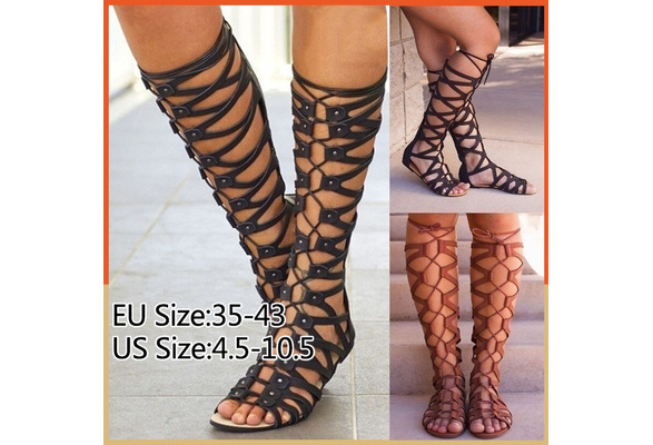 Oiangi Women Gladiator Sandals Flat,Summer Strappy Lace Up India | Ubuy