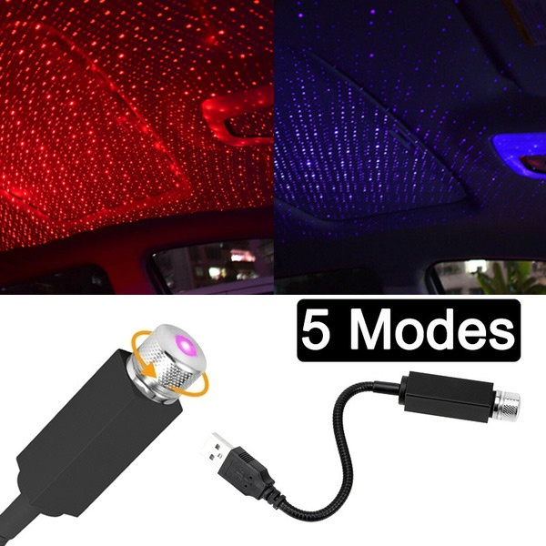 Car Decorative Lamp USB LED Light Star Starry Night Automobile
