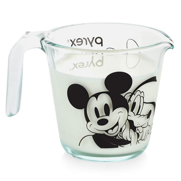 Pyrex Mickey Mouse Glass Measuring Cup, Clear, 2 Cups