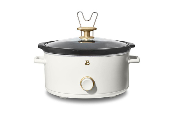 Beautiful 8QT Slow Cooker, White Icing by Drew Barrymore, Kitchen