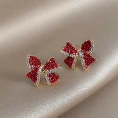 Heart, bowknot, newyearjewelry, Dangle Earring