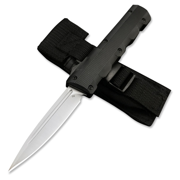 D Rocket Design FIN Spear Point Automatic Push Button OTF D/A Knife