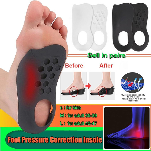 Silicone Insole for Flat Foot Oshaped Legs Arch Support Plantar