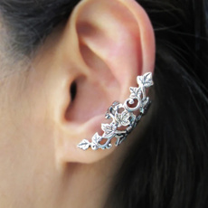 Sterling, earrings jewelry, leafearcuff, Dangle Earring