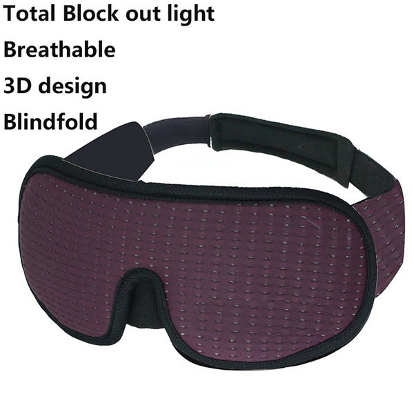 3D Travel Silk Eye Mask – Soft Padded Sleep Shade, Adjustable Blindfold, Black Cotton/Polyester/Satin Blend