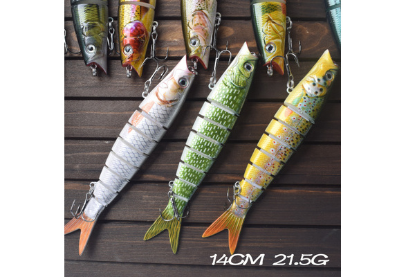 Trout Bait Fishing Lures 14cm 21.5g Jointed Minnow Bait Fishing