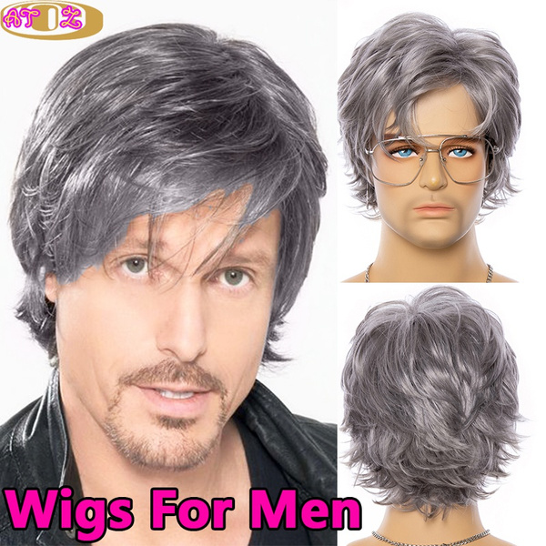 Short Wigs for Men Daily Cosplay Wig Men Synthetic Straight Hair Men's