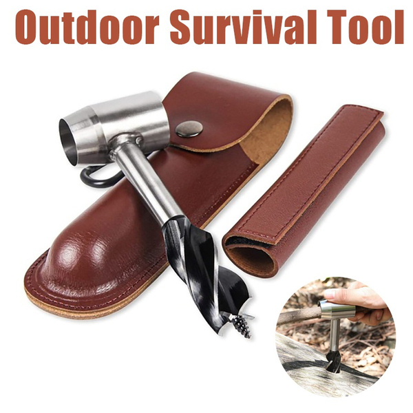 Durable Manual Auger Bushcraft Hand Auger Wrench Wood Drill Peg Tools ...