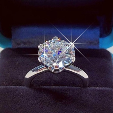 Sterling, DIAMOND, wedding ring, Women jewelry