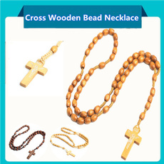 woodbeadnecklace, Christian, Jewelry, religiousnecklace