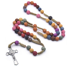 punk necklace, Cross necklace, Colorful, religiousnecklace