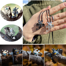 cute, necklaces for men, dragonring, Stainless Steel