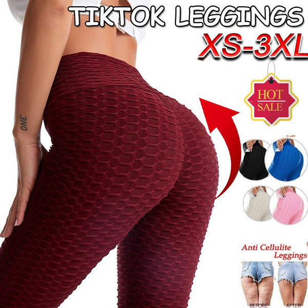 Women Anti-Cellulite Tik Tok Hot Push Up Yoga Pants Fitness Leggings Gym  Sport