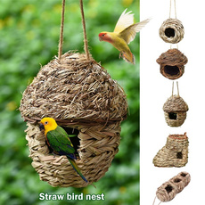 Decor, birdhanginghouse, birdcage, naturalstrawbirdscage