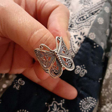 butterfly, Sterling, Engagement, wedding ring