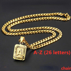 hip hop jewelry, punk necklace, Chain, gold