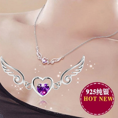 Love, Jewelry, Angel, heart necklace