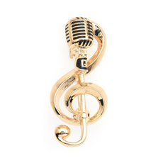 Microphone, Music, Jewelry, gold