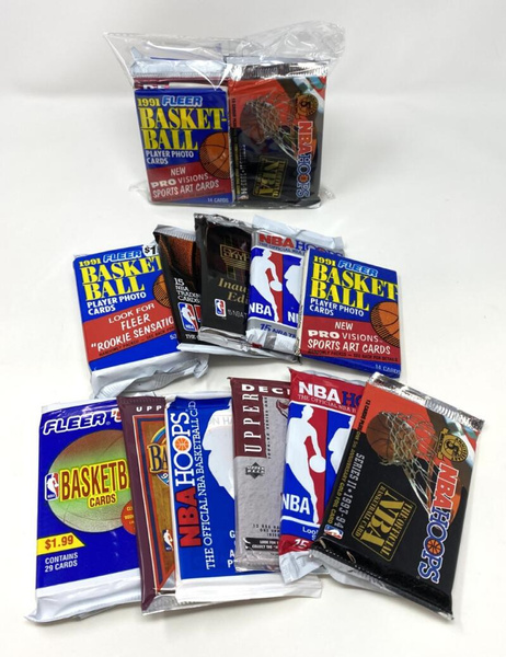 100 Vintage Nba Basketball Cards In Old Sealed Wax Packs