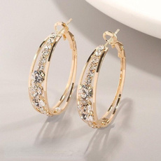 DIAMOND, gold, wedding earrings, Boda