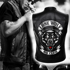wolfleatherjacket, motorcyclevestleather, Vest, Fashion