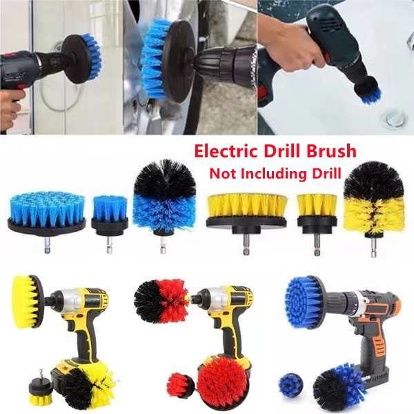 3pcs Drill Brushes Power Scrubber Cleaning Brush Grout Drill Brush