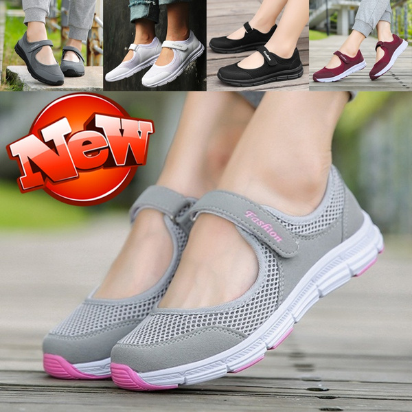 Women's Fashion Solid Color NonSlip Sneakers Comfy Mesh Breathable