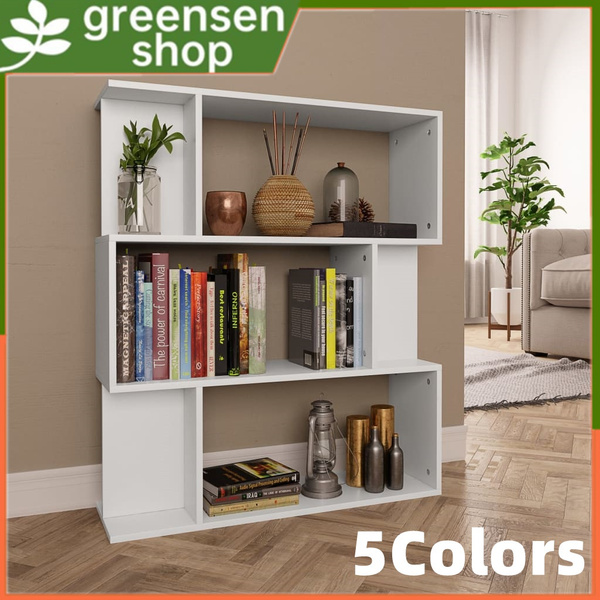 Greensen Book Cabinet Room Divider Chipboard Home Shelves Rack ...