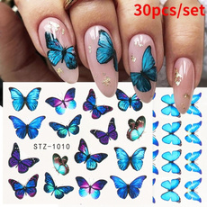 butterfly, Nails, nail stickers, art