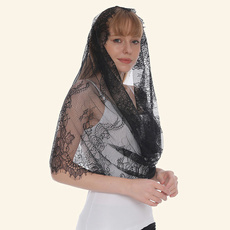 lace scarf, Tassels, Flowers, Triangles