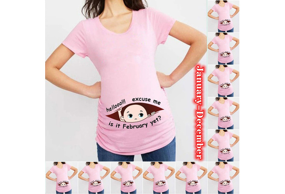Pregnancy T-shirt Funny Maternity T-shirt with Sayings Birth Announcement  T-shirt Funny Pregnancy T-shirts