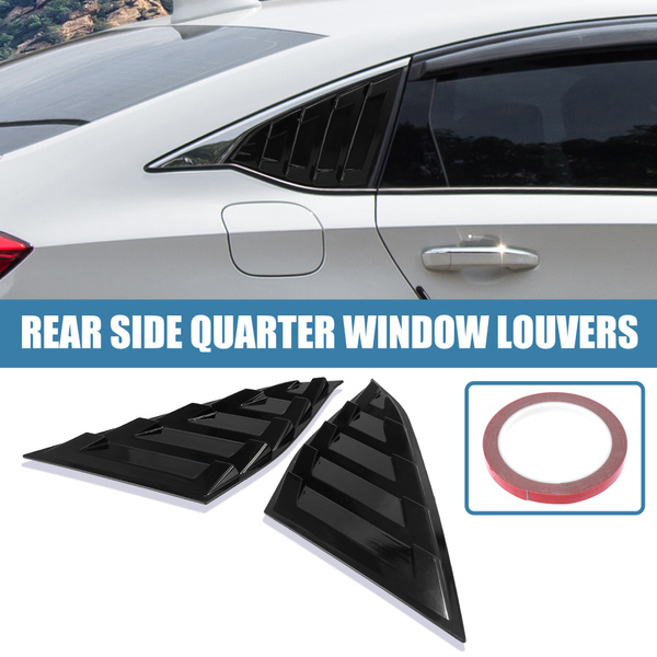 2pcs Rear Side Quarter Window Louvers For Honda Accord 2018 2019 2020 