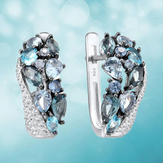 Sterling, DIAMOND, wedding earrings, Wedding