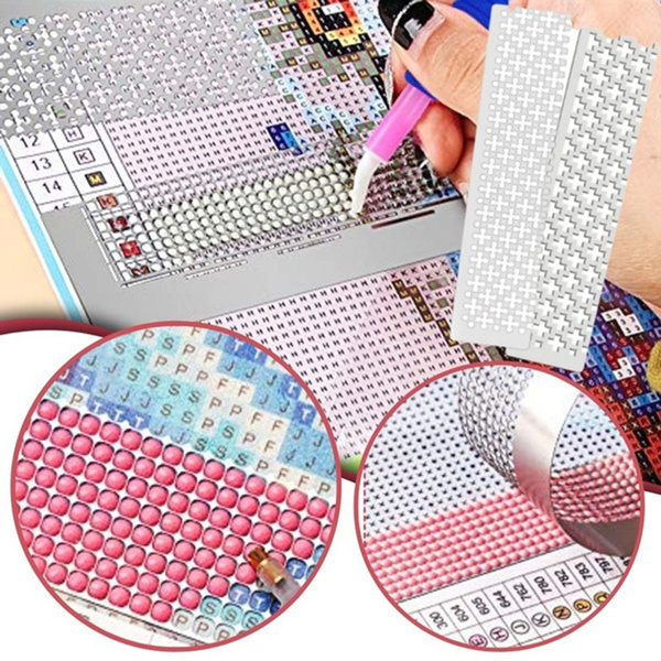 Diamond Painting Grid Ruler, Square & Round Drills, Diamonds Beginner  Template Drill Paintings Accessories Kits, Artist Rulers Bead Mesh Color  Templates, Multi Grids Professional Painter Alignment Set, Blank Canvas  Embroidery Net Dimensional