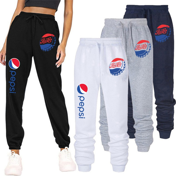 2022 Women Pepsi Printed Athletic Pants Joggers Casual Cotton Long Pants  New Sports Trousers Fitness Pants S-4XL
