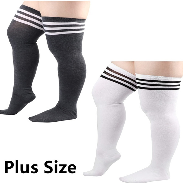 Woman Thigh High Socks Extra Large Size Knee High Stocking Over Knee