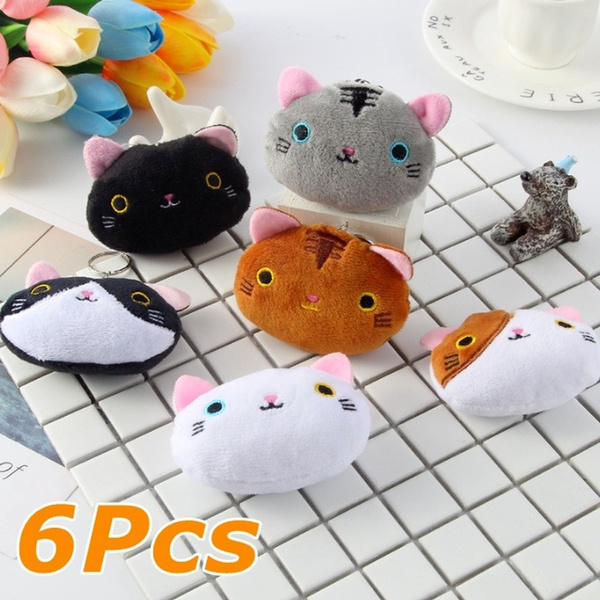 6 Types Cat Backyard Cute Meow Dango Mochi Dolls Set Plush Toy Gifts 