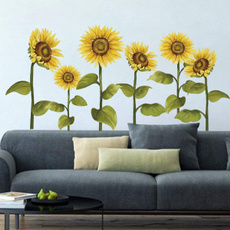 Flowers, art, Garden, Sunflowers