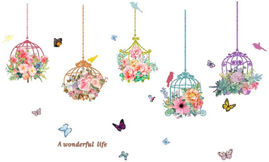 Beautiful, Flowers, Butterflies, Stickers