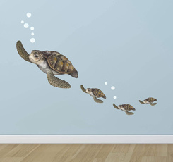 Turtle, Decor, Family, fish